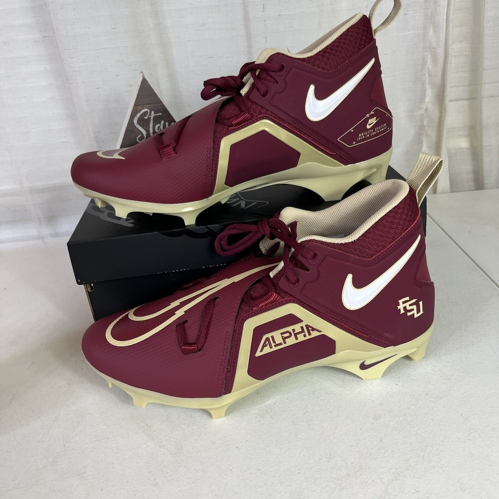 Nike Alpha Menace Pro 3 Florida State FSU Football Cleats Size 13 Wide Rare!